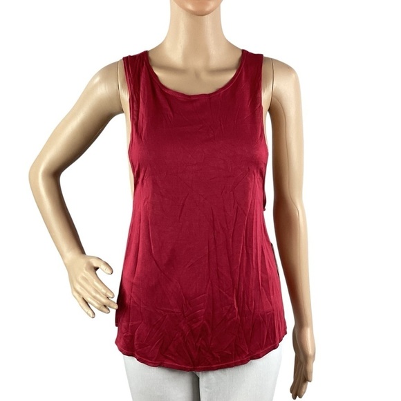 Trina Turk Recreation Muscle Tank Size XS Wine Red - Picture 1 of 7